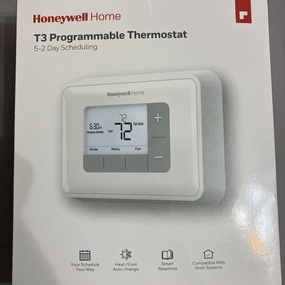 Honeywell Home T3 Programmable Thermostat, 5-2 Day Scheduling RTH6360D - Picture 2 of 3